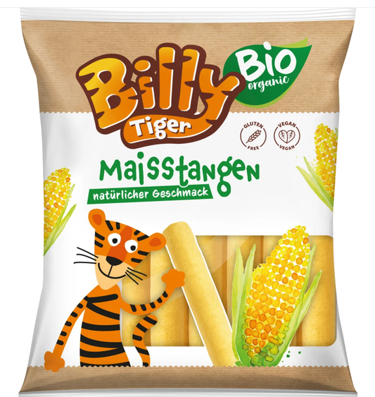 Billy Tiger Organic Children's Snack Corn Sticks, 50 g