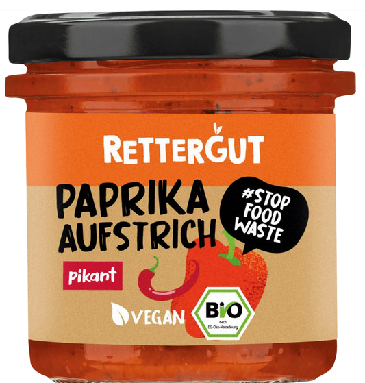Rettergut Organic Vegetable Spread, Spicy Paprika, 135 g