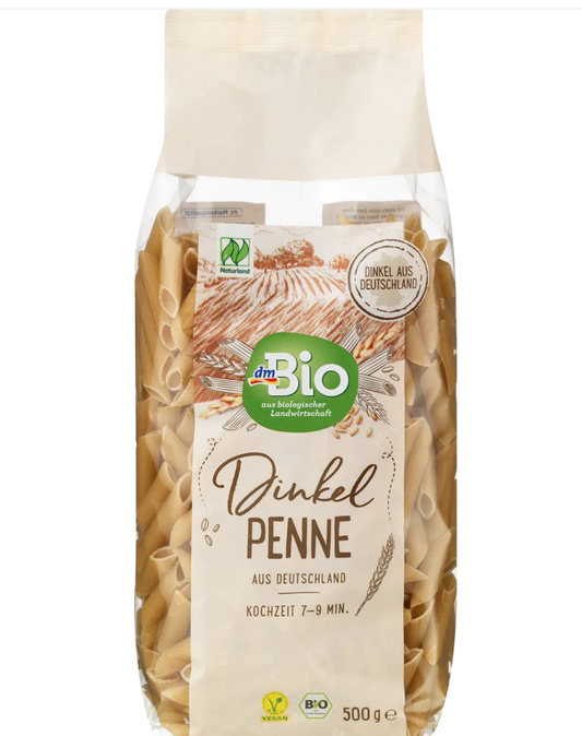 dmBio Organic Pasta, Spelt Penne, 500 g