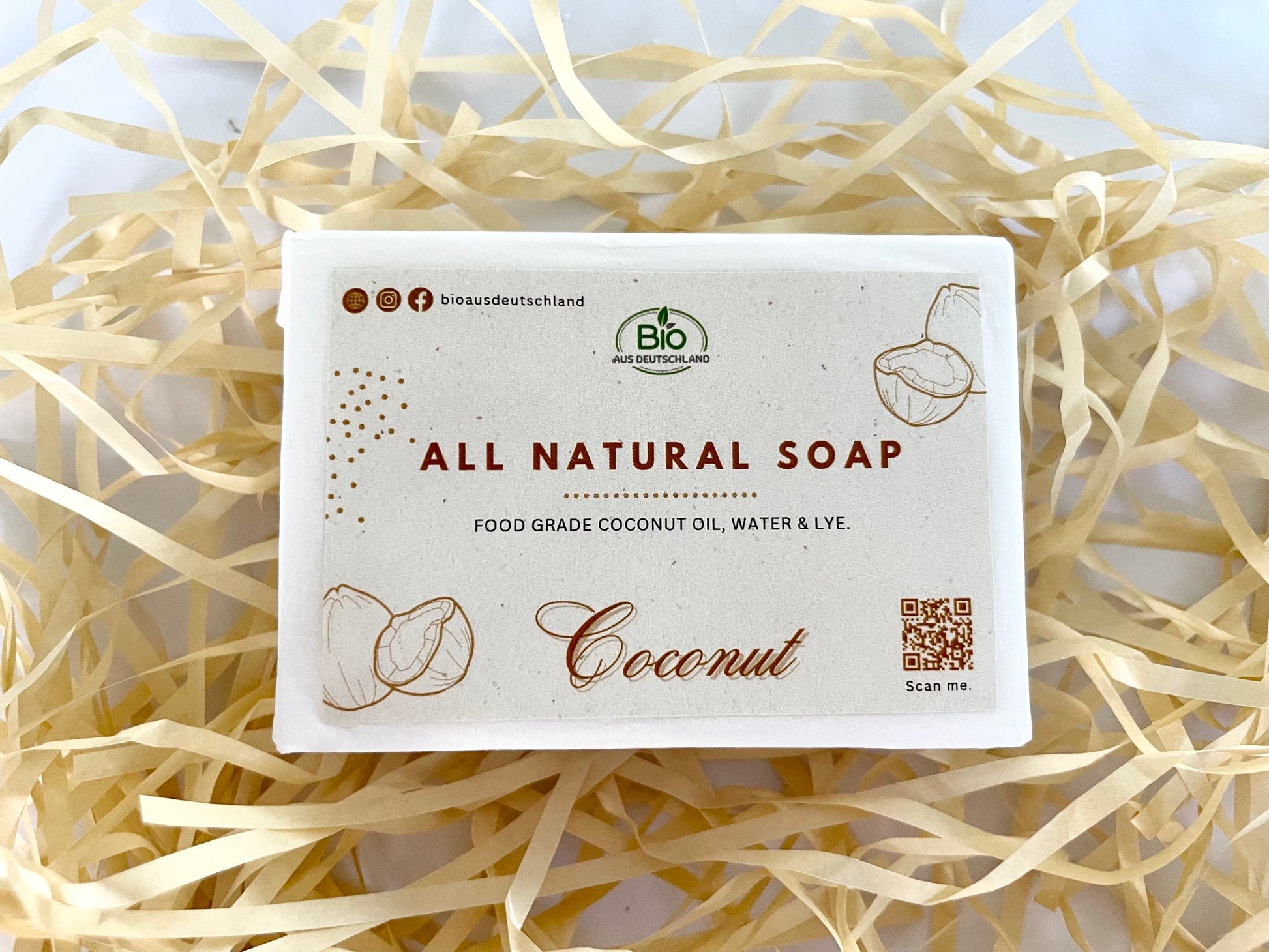 All Natural Coconut Soap Bar Coconut Unscented
