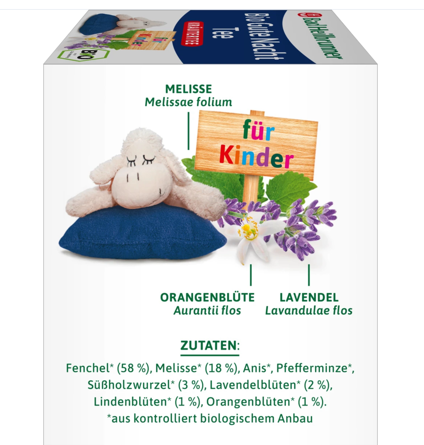 Bad Heilbrunner Organic Children's Tea Good Night Tea 8 Bags 14 g left