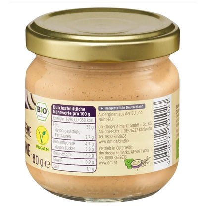 bio organic eggplant spread in glass jar right description