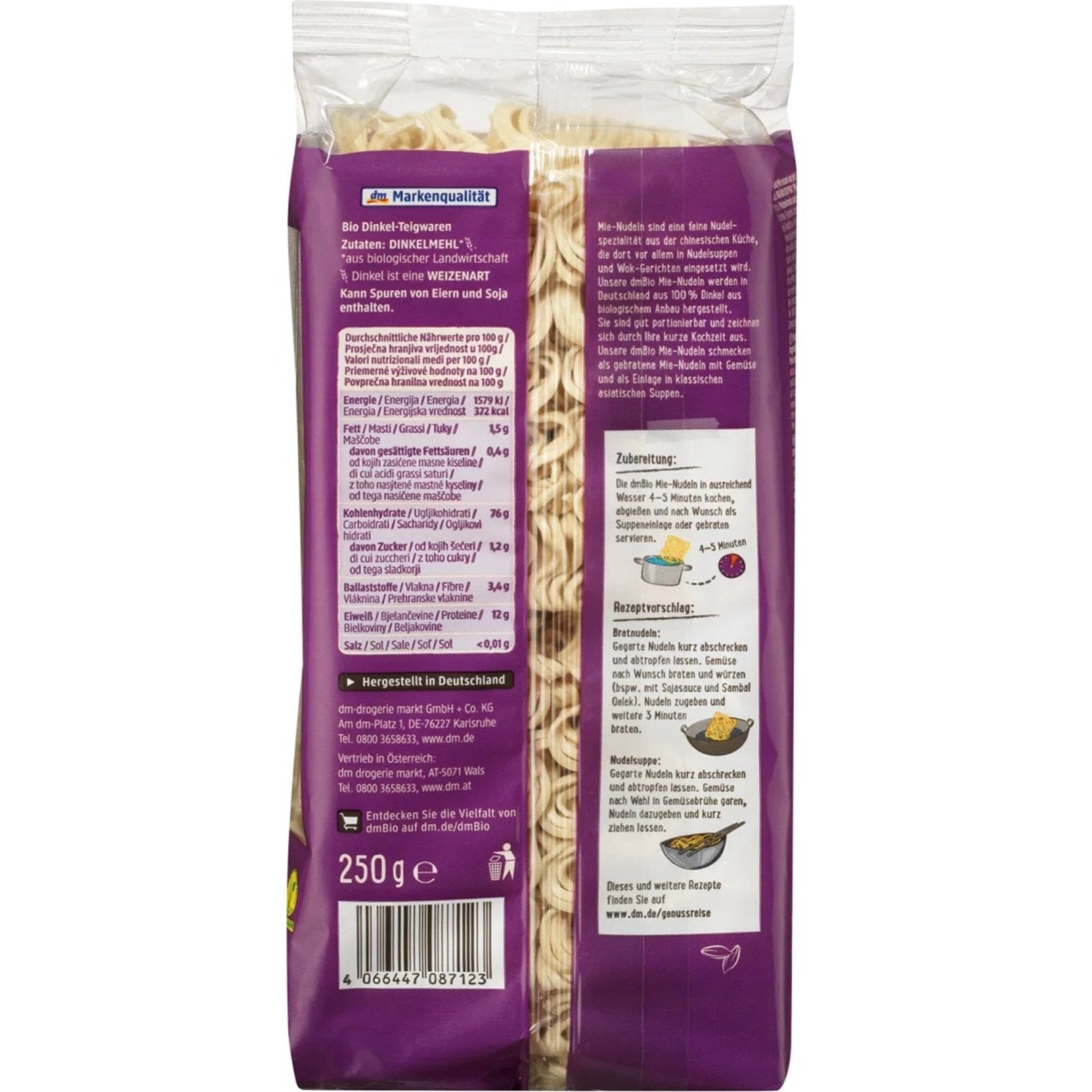 bio organic mie noodle back purple packaging