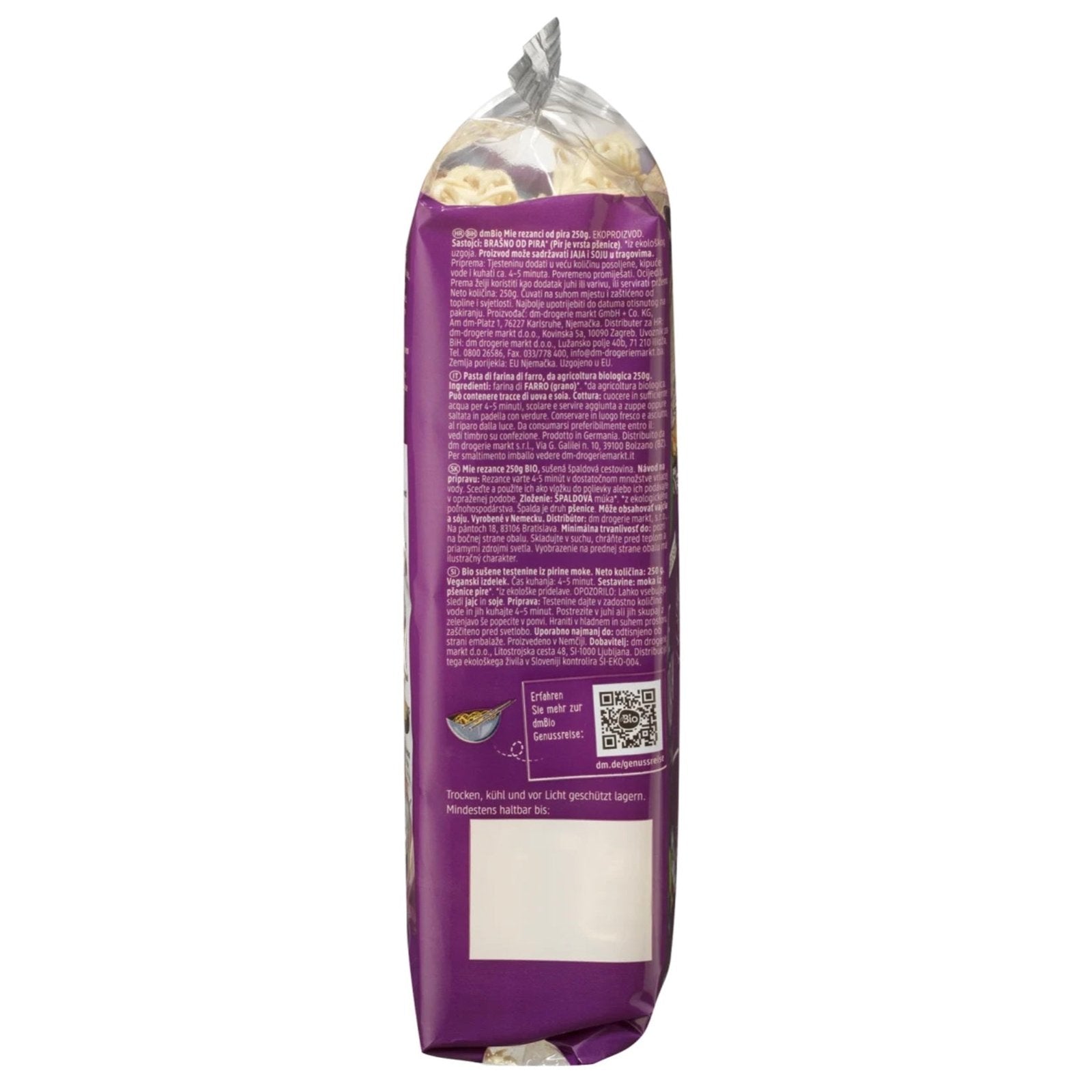 bio organic mie noodle side purple packaging