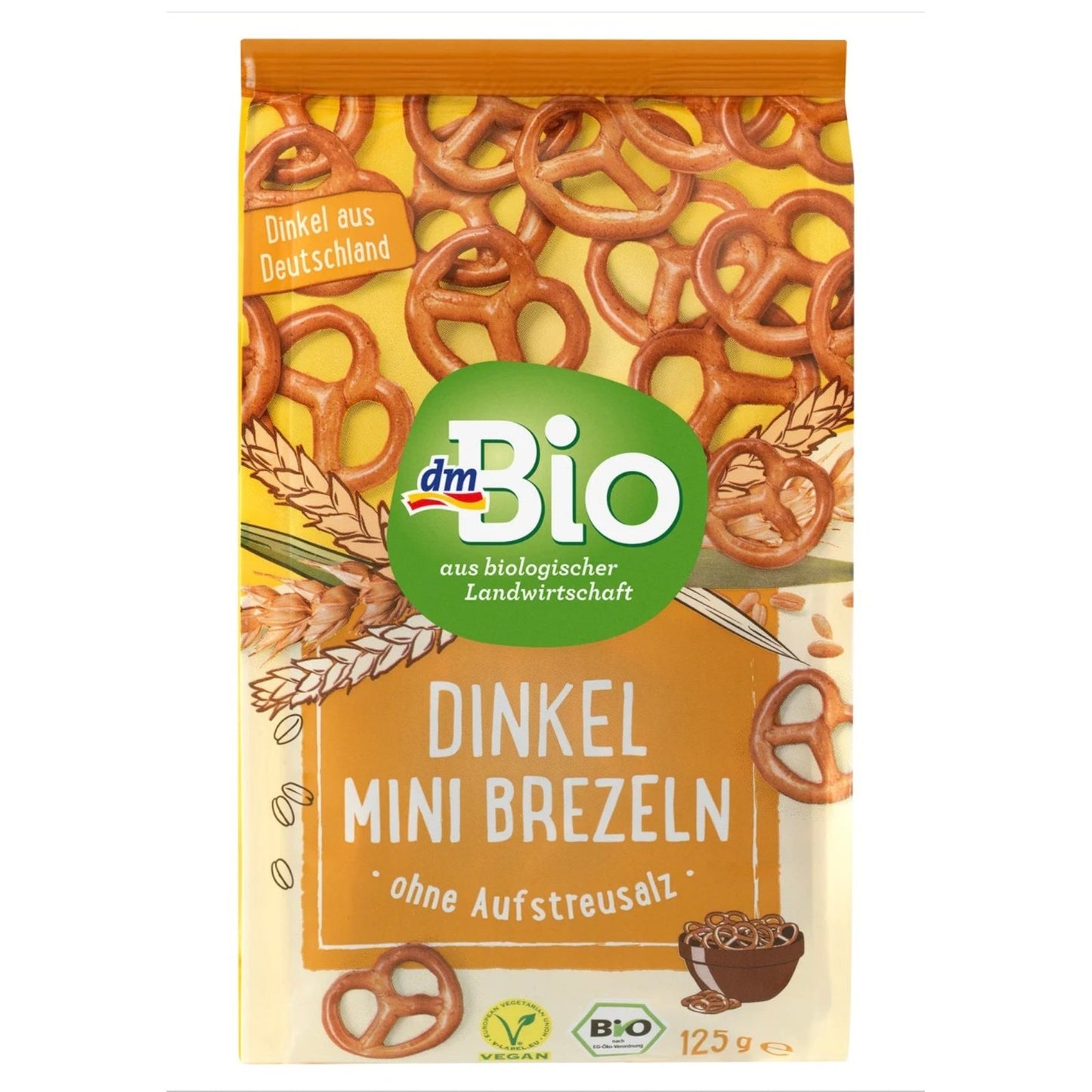 bio organic mini pretzels front packaging