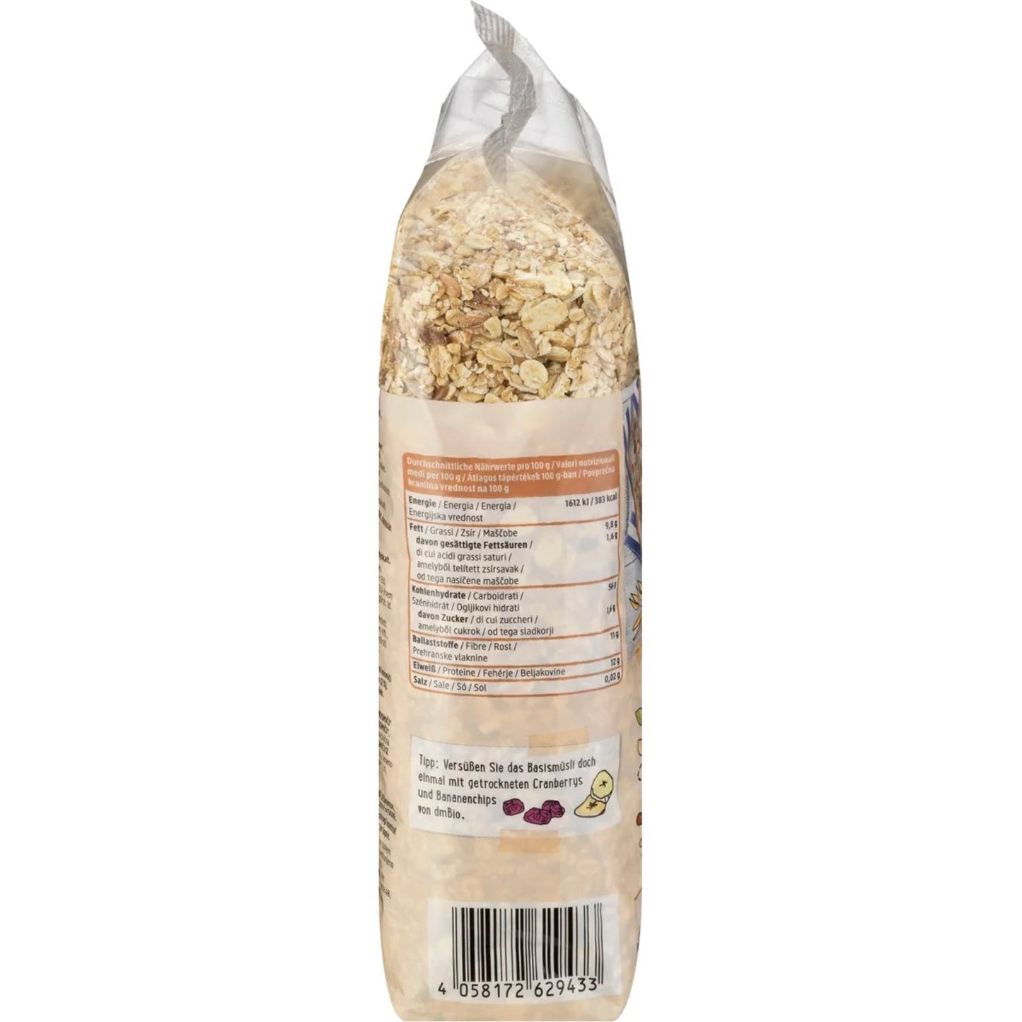 bio organic muesli left description