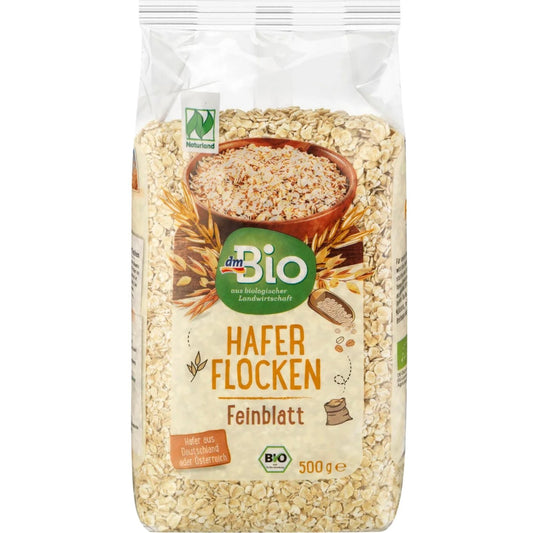 bio organic rolled oats front packaging 500g