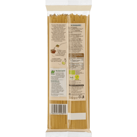 bio organic spelt spaghetti back packaging