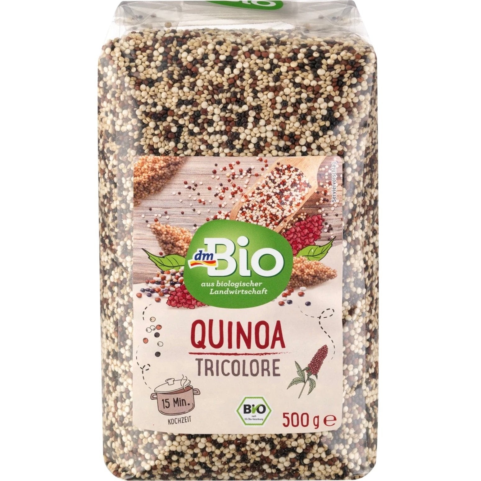 bio organic tricolor quinoa front packaging 500g