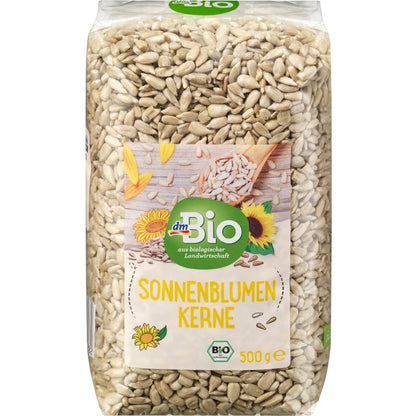 Bio organic sunflower seeds 500 g in packaging  front side