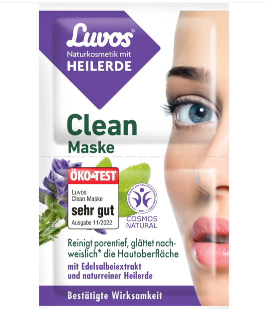 Luvos Healing Clay Face Mask Clean (2 x 7.5 ml), 15 ml