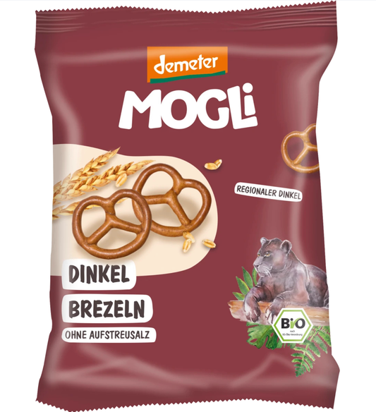 MOGLi Organic Snack For Children, Nibble Spelt Pretzels, from 3 years, 50 g