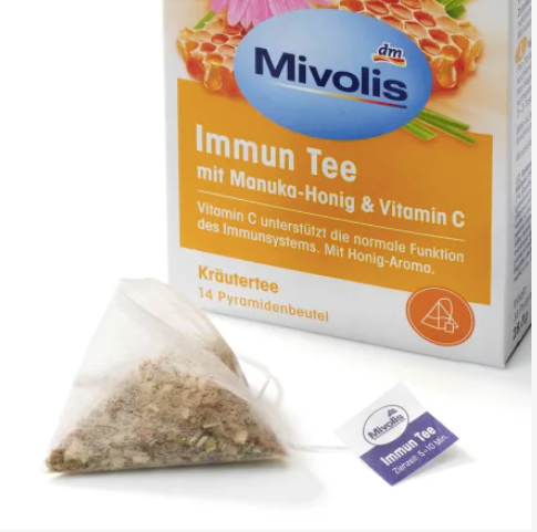 Mivolis Immune Tea With Manuka Honey & Vitamin C, 14 tea bags, 28 g product