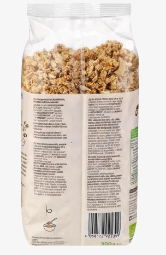 dmBio Organic Granola, Crunchy Muesli, Nut & Honey, 500 g