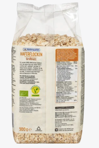 dmBio Organic Rolled Oats, 500g