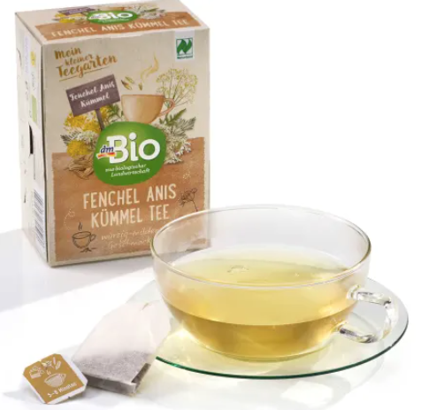 dmBio Organic Herbal Tea Fennel, Anise & Caraway (50 bags), 100 g