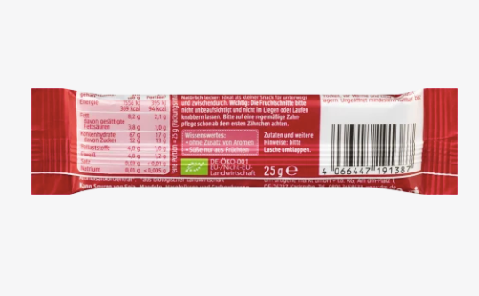 dmBio Organic Fruit Bar Cherry-Apple-Banana From 1 Year, 25 g