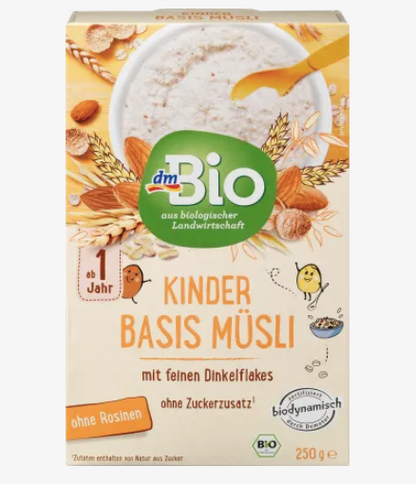 dmBio Organic Muesli For Children from 1 year, 250 g