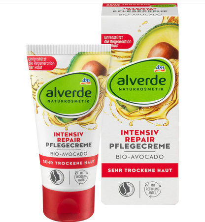 alverde NATURAL COSMETICS Intensive Repair Face Cream Avocado, 50 ml