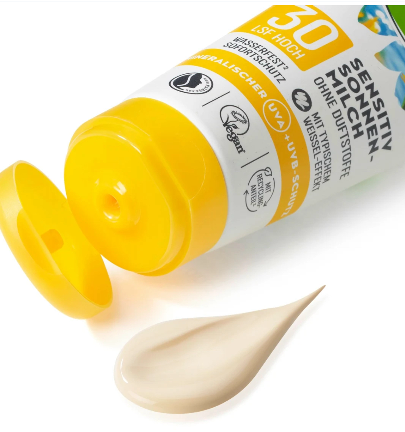 alverde NATURAL COSMETICS sun milk sensitive, SPF 30, 200 ml