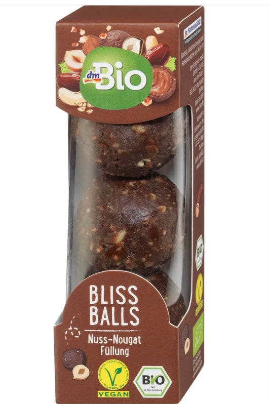 dmBIo, Bliss Balls, nut nougat filling, 60 g front