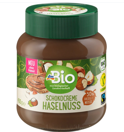 dmBio Organic Chocolate Hazelnut Spread Without Palm Oil 400 g Front