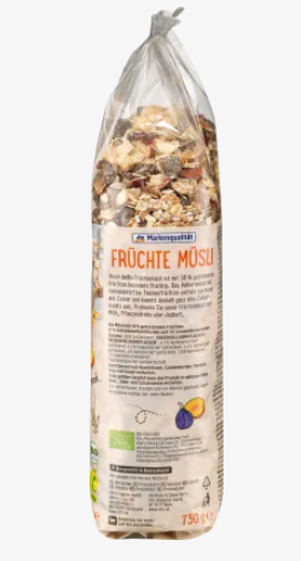 dmBio Organic Fruit Muesli, 750 g