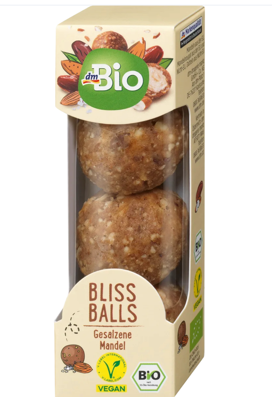 dmBio Organic Bliss Balls, Salted Almonds, 60 g