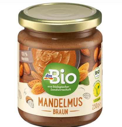 dmBio Organic Almond Butter, Brown, 250 g