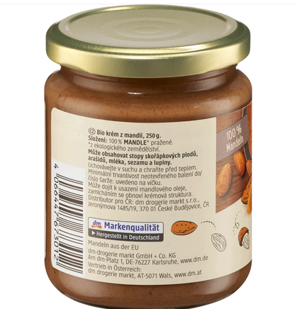 dmBio Organic Almond Butter, Brown, 250 g