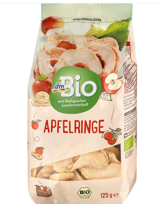 dmBio Organic Apple Rings, 125 g