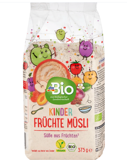 dmBio Organic Children's Fruit Muesli, 375 g
