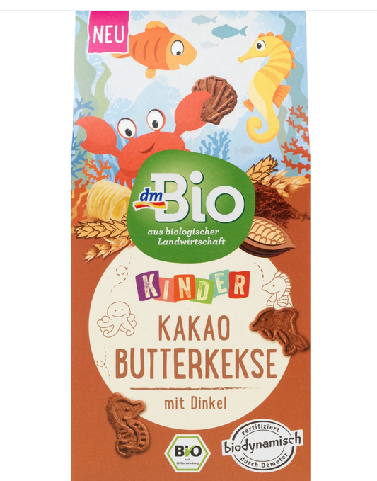 dmBio Organic Kid's Snack Cocoa Spelt Biscuit, 125 g