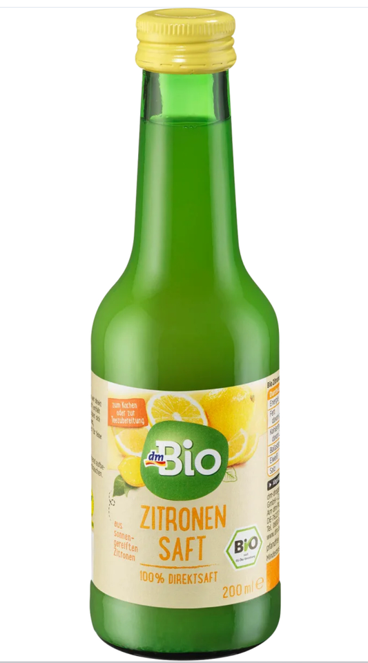 dmBio Organic Lemon Juice, 200 ml