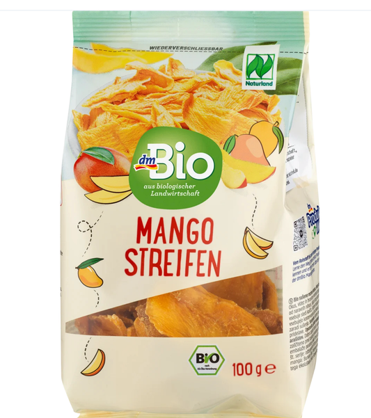 dmBio Organic Mango Strips, 100 g