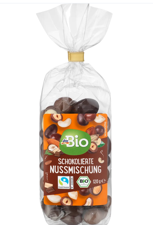 dmBio Organic Nut Mix, Chocolate Coated, 120 g