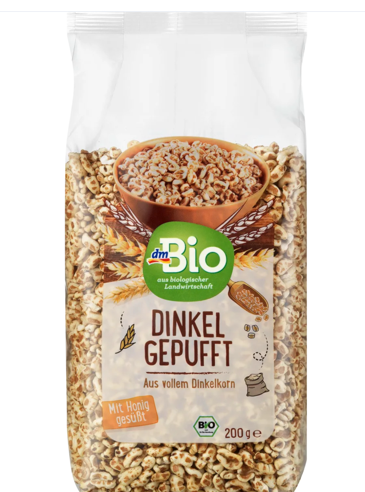 dmBio Organic Puffed Spelt, 200 g